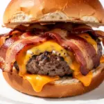 bacon wrapped burgers - featured image