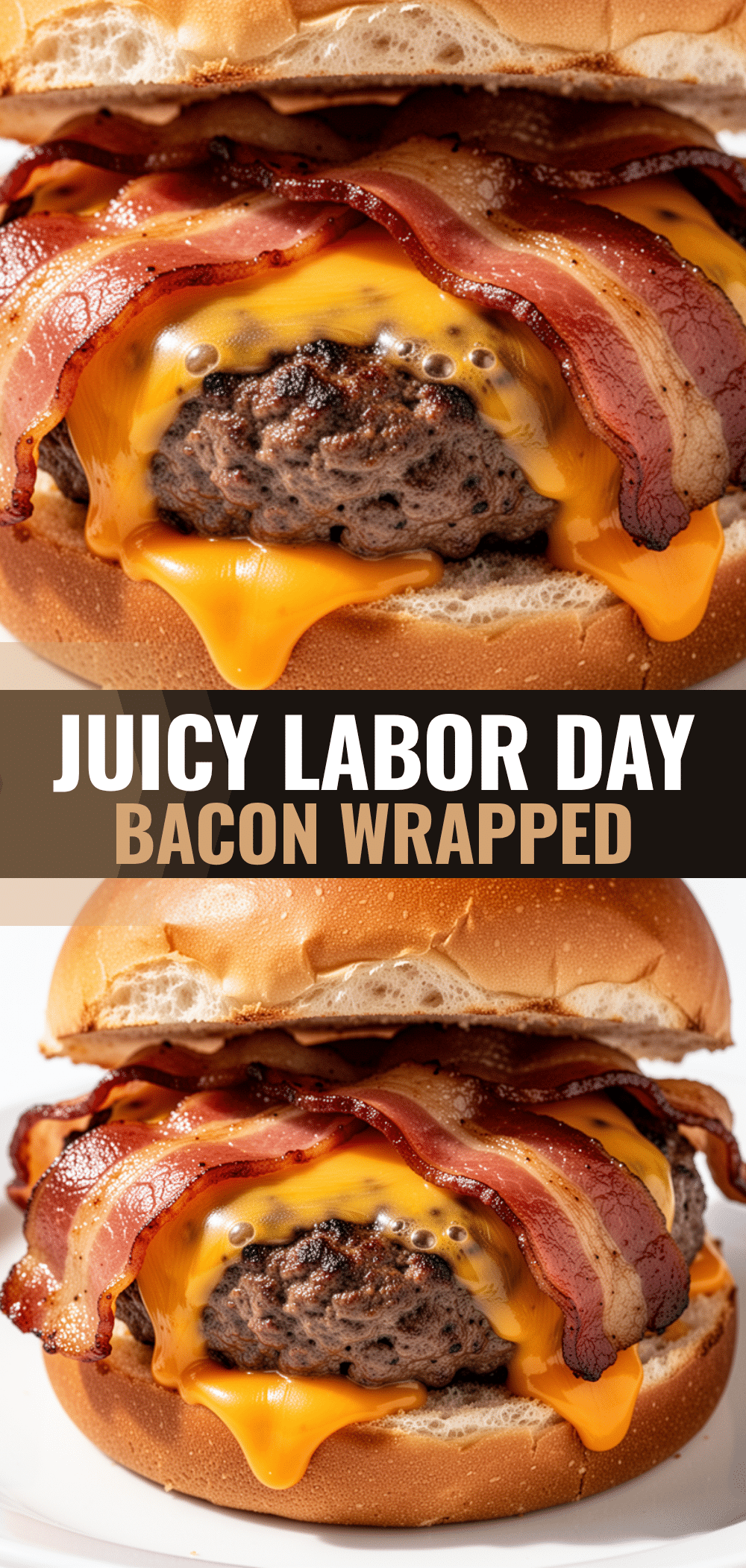 Labor Day Bacon-Wrapped Burgers with Smoked Cheddar 5 bacon wrapped burgers recipe