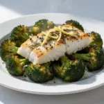 baked lemon pepper cod - featured image