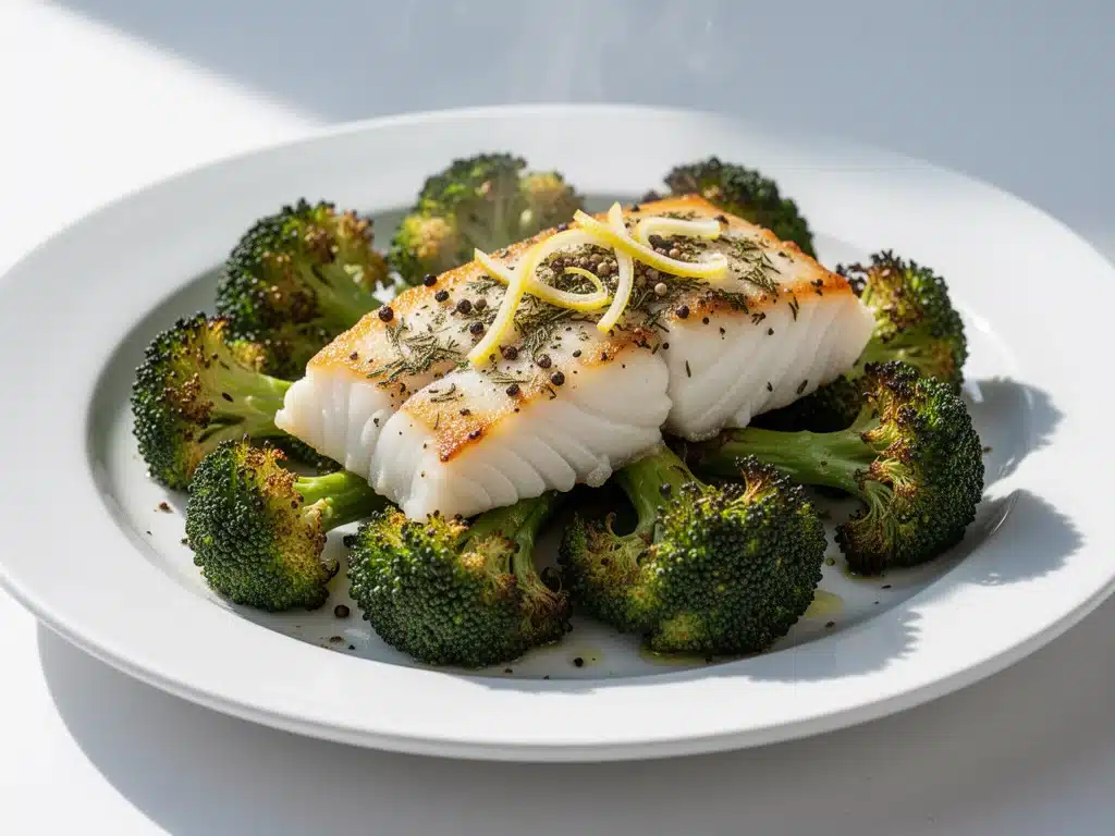 baked lemon pepper cod - featured image