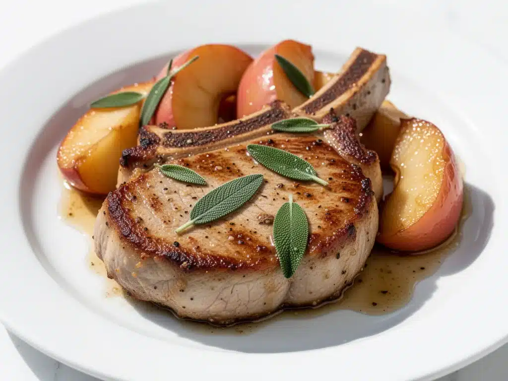 brown butter sage pork chops - featured image