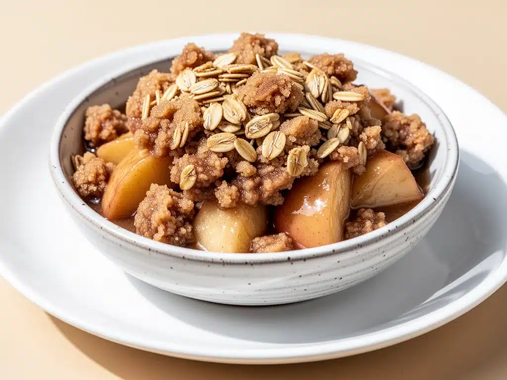 brown sugar cinnamon apple crisp - featured image