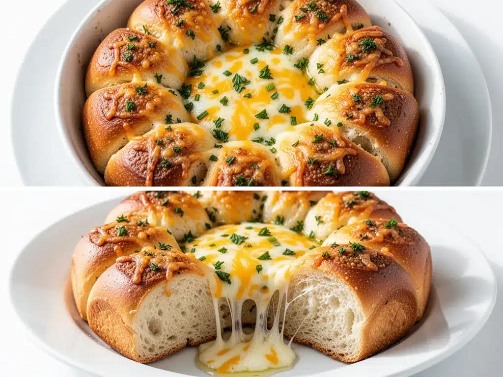 Cheesy Garlic Bread Pull-Apart Rolls: 10-Min Easy Recipe 4 cheesy garlic bread pull-apart rolls preparation steps