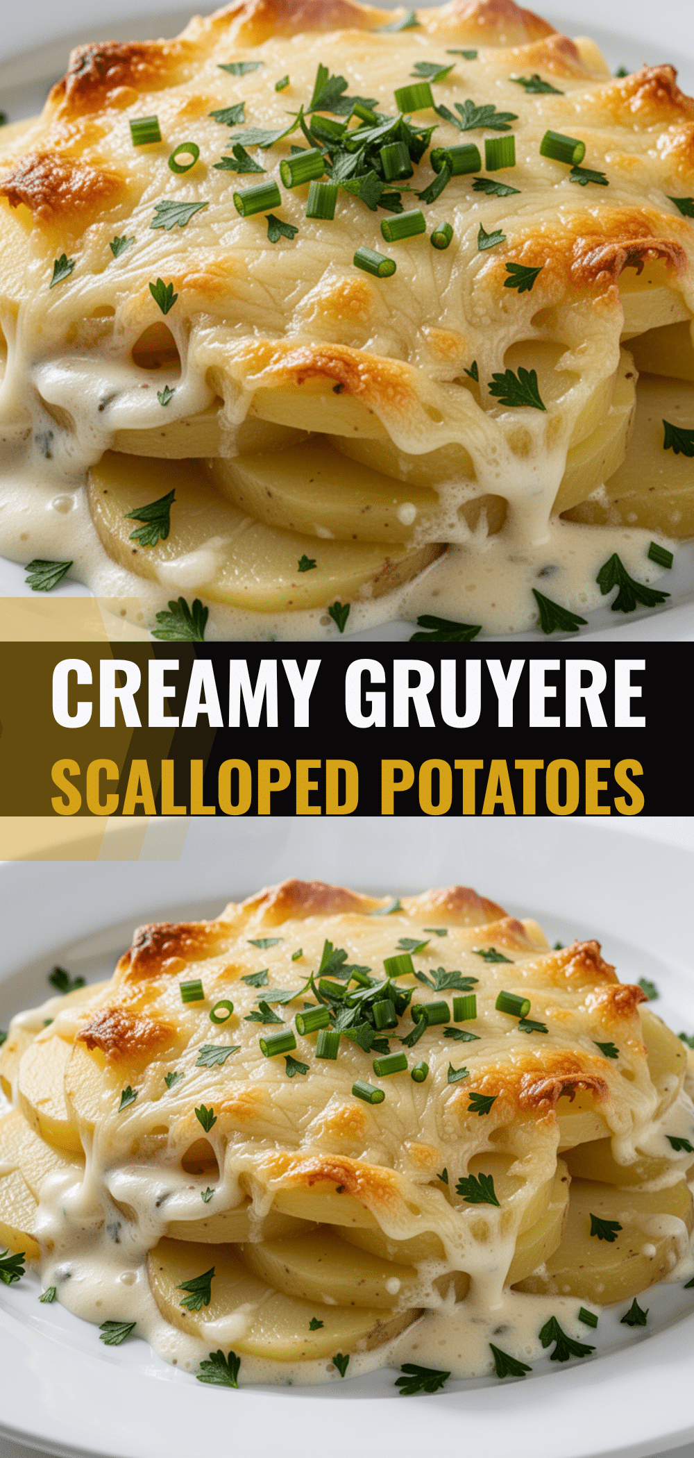 Cheesy Scalloped Potatoes: Easy Gruyere & Herbs 5 Cheesy Scalloped Potatoes recipe