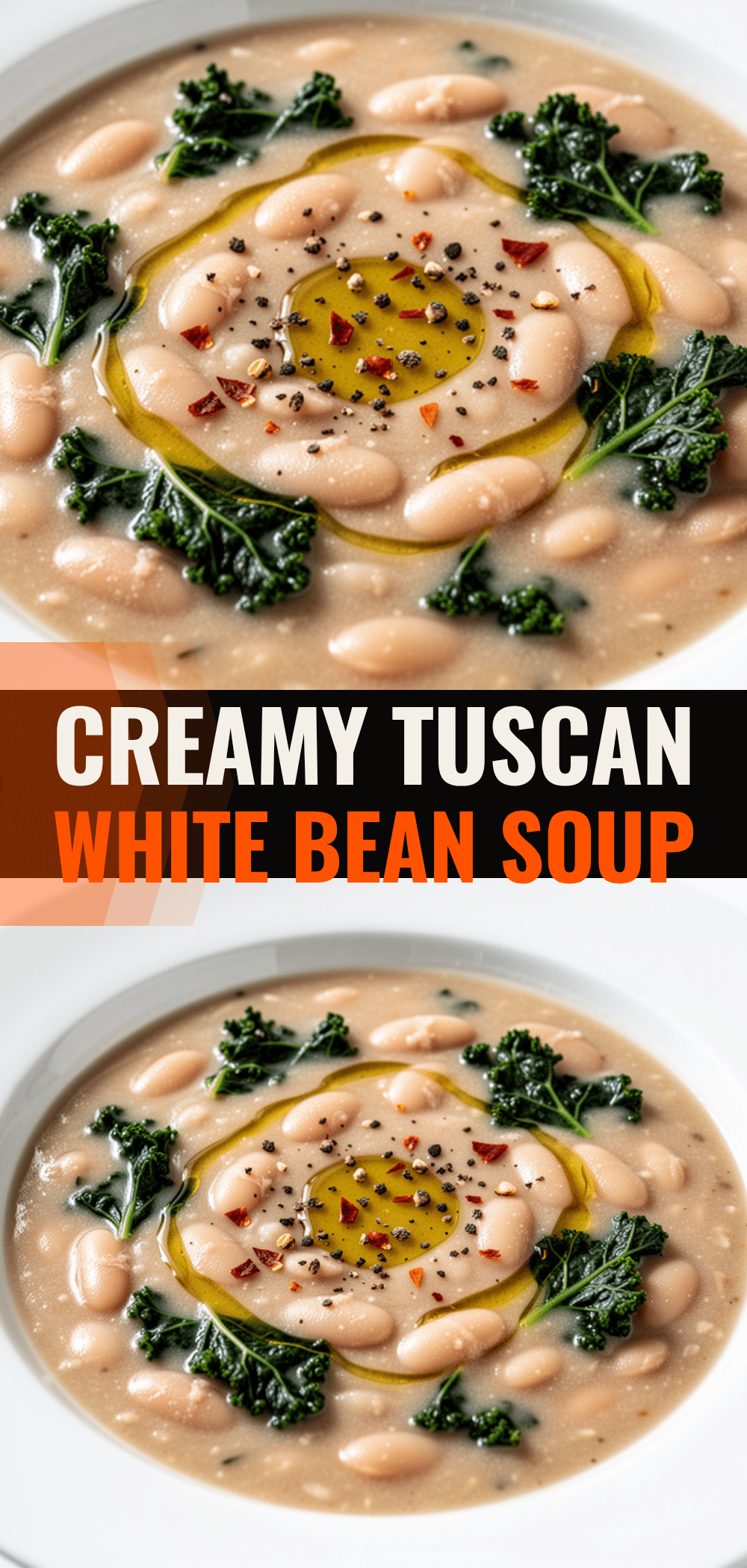 Creamy Tuscan White Bean Soup with Kale: 5 Ingredients 5 creamy Tuscan white bean soup with kale recipe