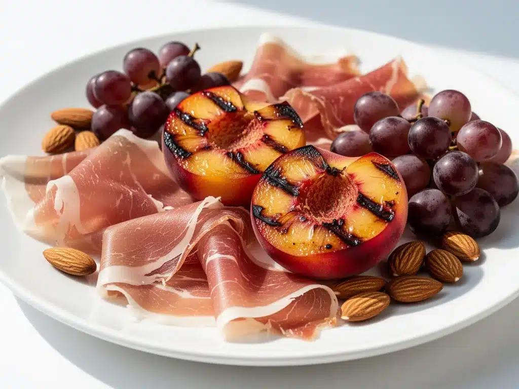 Grilled Peach Prosciutto Charcuterie Board: 5 Easy Labor Day Party Ideas 4 grilled peach prosciutto charcuterie board preparation steps