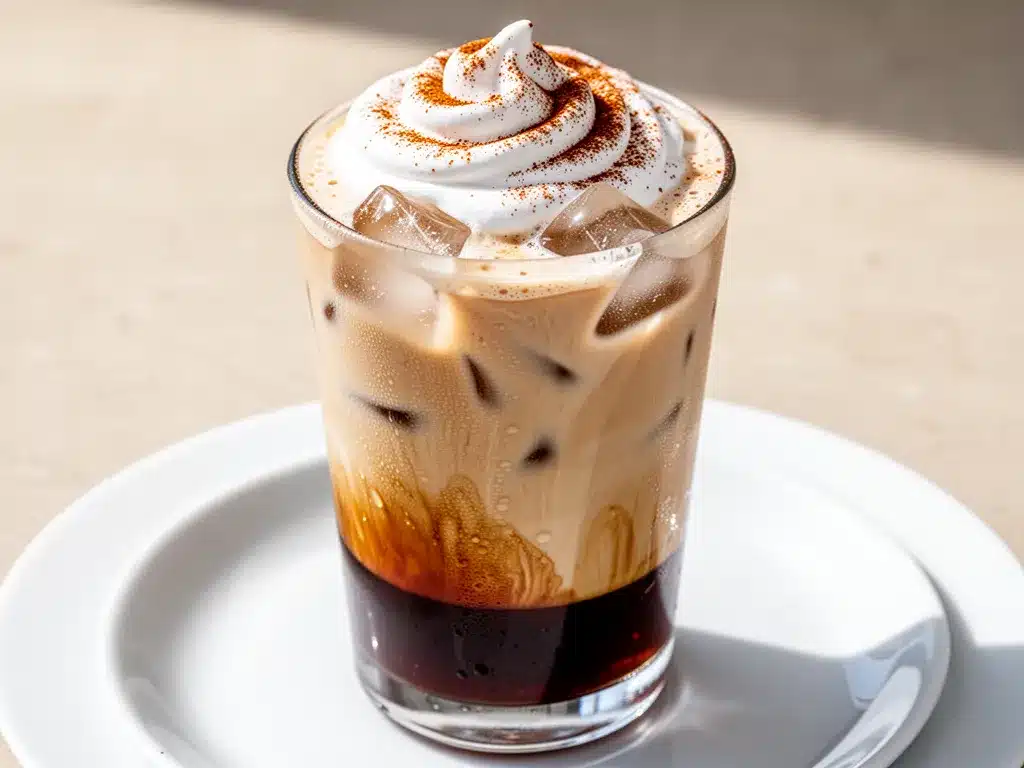 Iced Brown Sugar Oat Milk Latte: Easy Cinnamon Coffee 4 iced brown sugar oat milk latte preparation steps