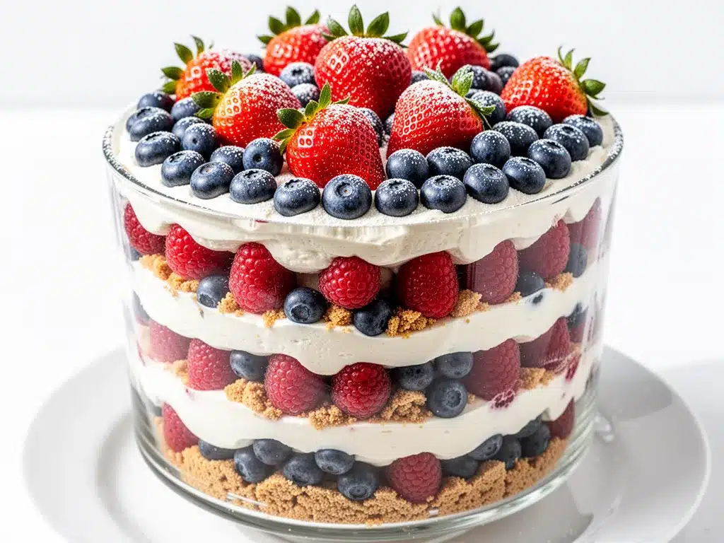 Labor Day Red White and Blue Berry Trifle: Easy 5-Ingredient Holiday Dessert 4 Labor Day Red White and Blue Berry Trifle preparation steps
