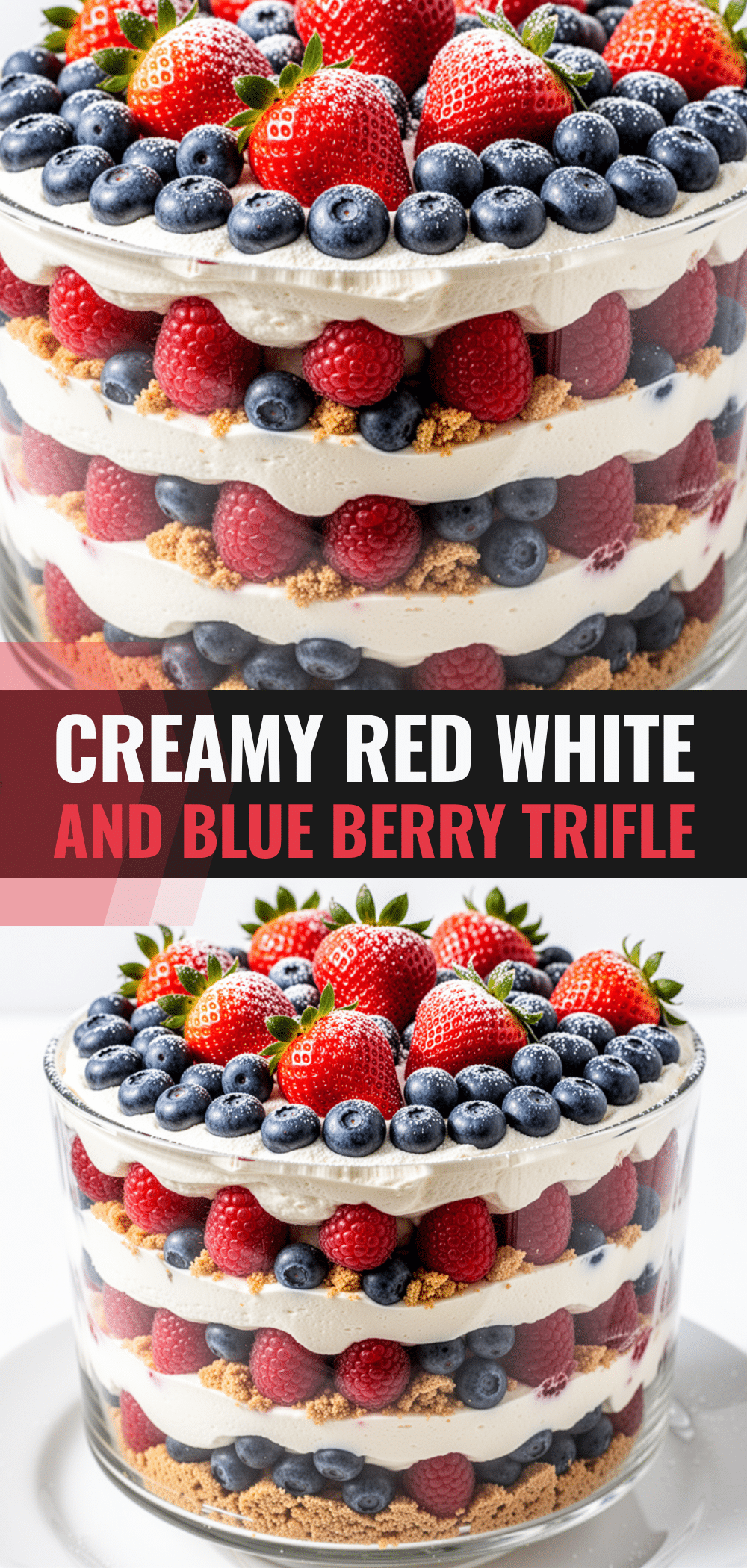 Labor Day Red White and Blue Berry Trifle: Easy 5-Ingredient Holiday Dessert 5 Labor Day Red White and Blue Berry Trifle recipe