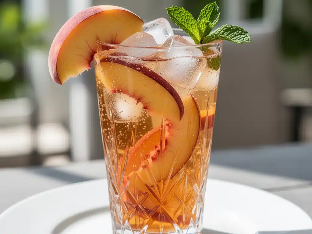 Labor Day Spiked Peach Sangria - featured image