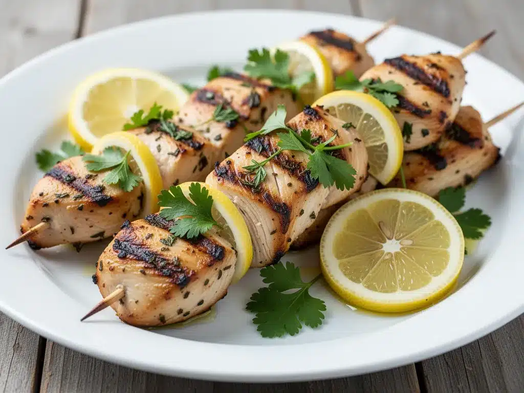 Mediterranean Lemon Herb Grilled Chicken Skewers: Easy Weeknight Dinner 4 Mediterranean Lemon Herb Grilled Chicken Skewers preparation steps
