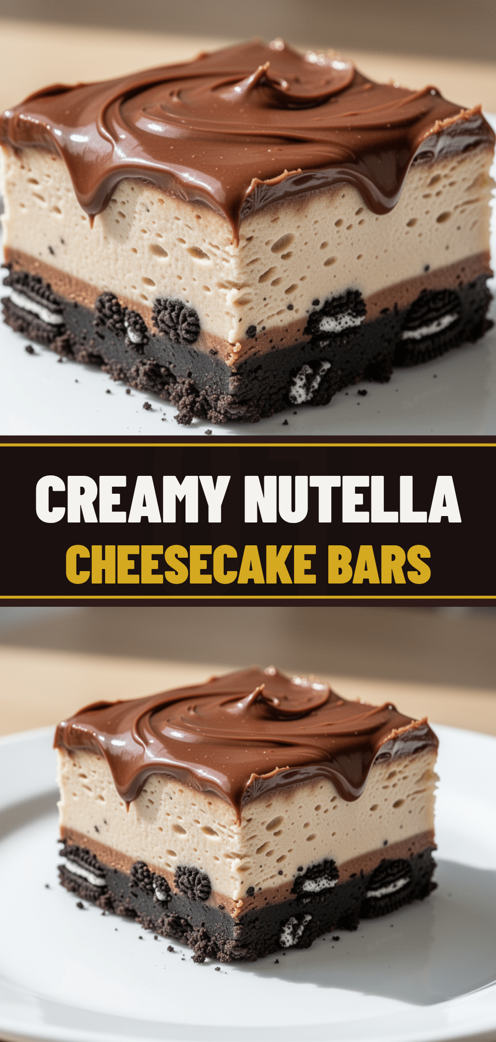 No-Bake Nutella Cheesecake Bars: Easy Oreo Dessert 5 No-Bake Nutella Cheesecake Bars recipe