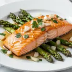 one pan honey garlic salmon - featured image