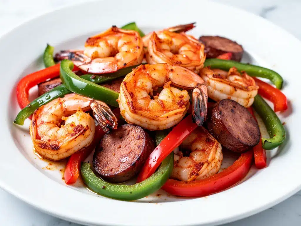 Sheet Pan Cajun Shrimp and Sausage: Easy 30-Min Dinner 4 sheet pan cajun shrimp and sausage preparation steps