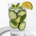 sparkling cucumber mint mocktail - featured image