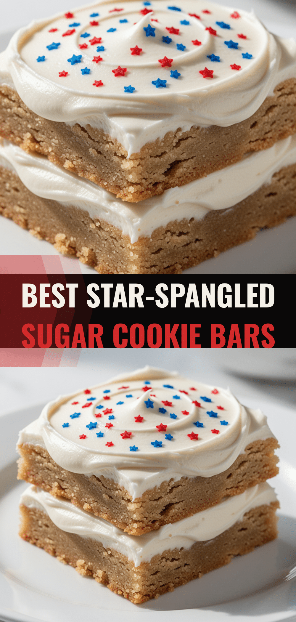Star-Spangled Sugar Cookie Bars: Easy 4-Ingredient Holiday Dessert 5 Star-Spangled Sugar Cookie Bars recipe
