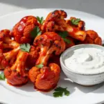 vegan cauliflower buffalo wings - featured image