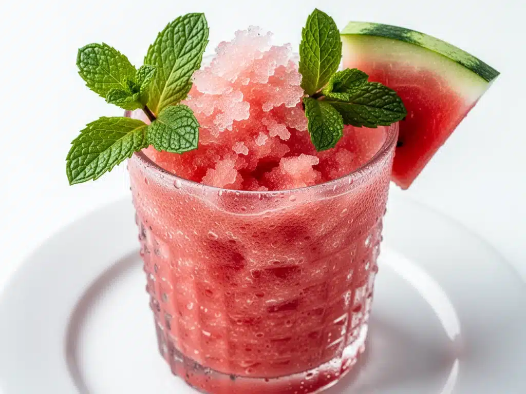 Viral TikTok Watermelon Slushie with Fresh Mint - featured image