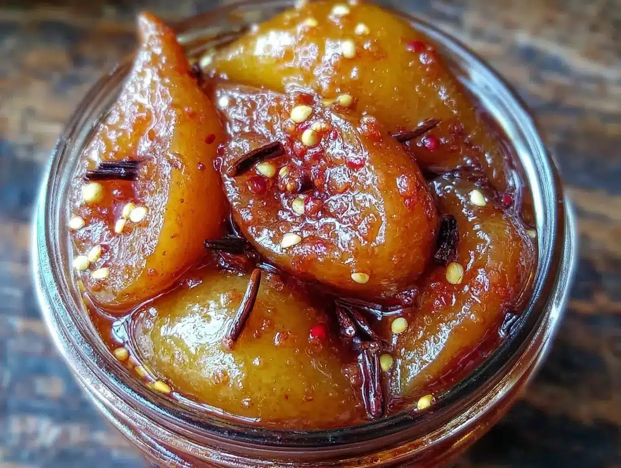 Canned Spiced Honey Pears: Best Easy Holiday Dessert 4 canned spiced honey pears preparation steps