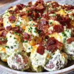 creamy loaded baked potato salad - featured image