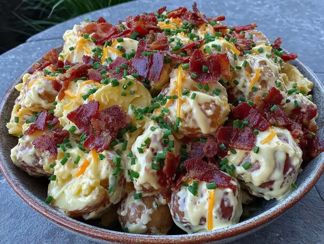 Creamy Loaded Baked Potato Salad: Easy Labor Day Side 4 creamy loaded baked potato salad preparation steps