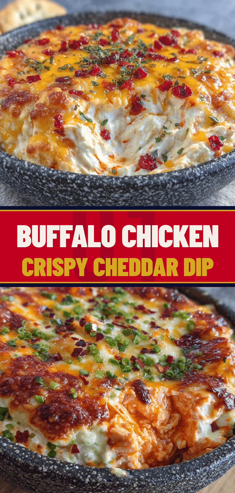 Crispy Cheddar Buffalo Chicken Dip: Make Once, Eat 4 Times 5 Crispy Cheddar Buffalo Chicken Dip recipe