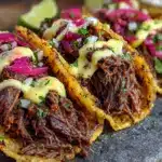 crockpot beef barbacoa tacos - featured image