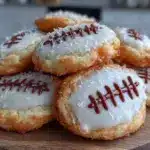 easy football sugar cookies - featured image