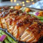 easy honey garlic glazed salmon recipe - featured image