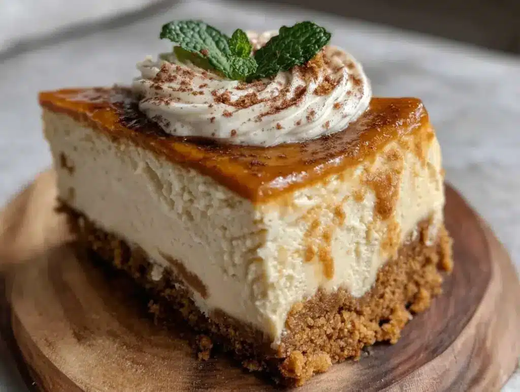 easy no-bake pumpkin pie cheesecake recipe - featured image