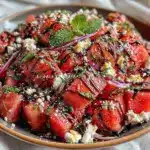 easy watermelon feta salad - featured image