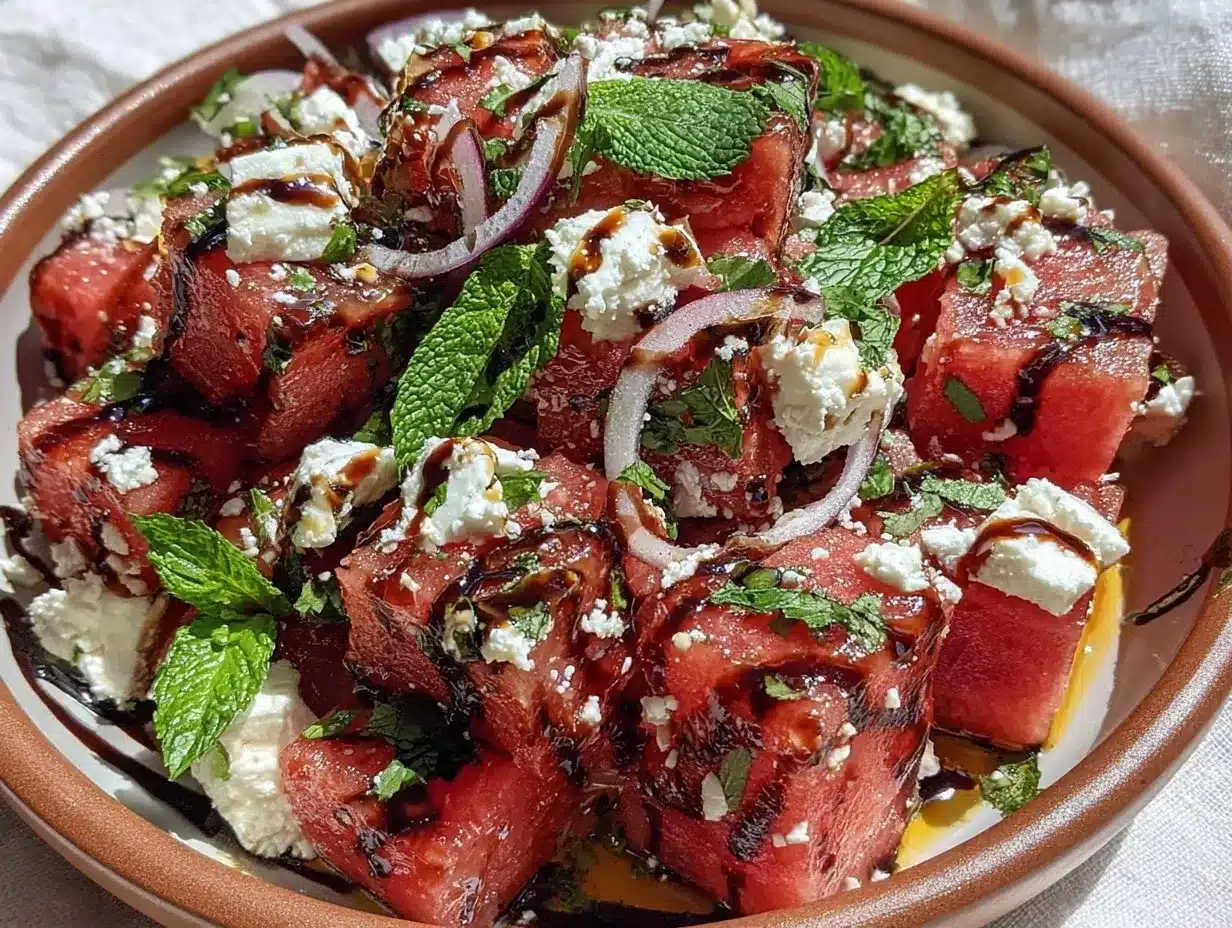 Easy Watermelon Feta Salad: Best 5pm Dinner Hack 4 easy watermelon feta salad preparation steps
