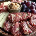 Football Charcuterie Board with Smoked Sausage - featured image