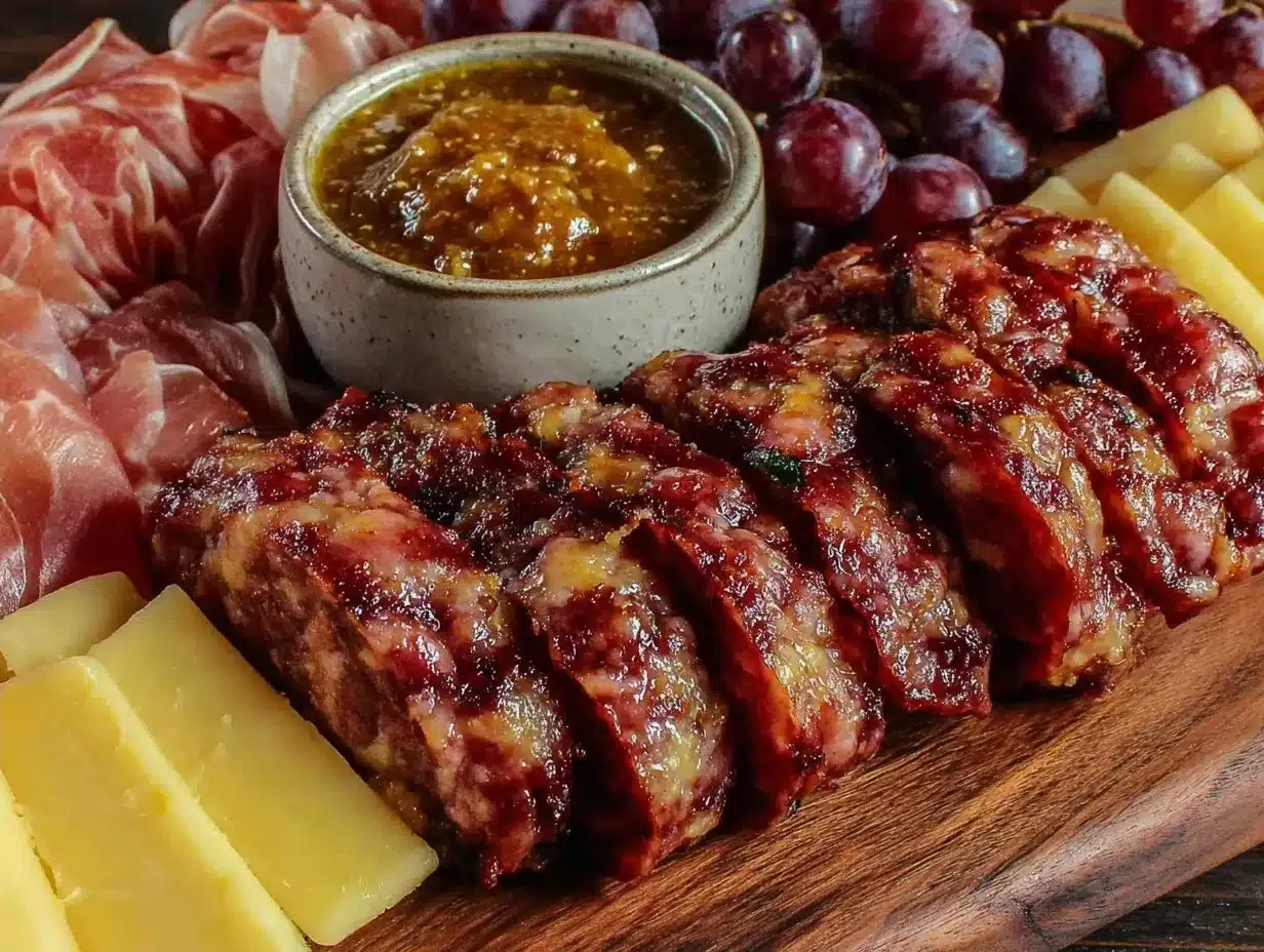 Football Charcuterie Board: The 5pm No-Cook Sausage Win 4 Football Charcuterie Board with Smoked Sausage preparation steps