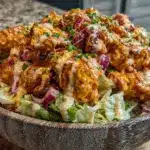 high-protein buffalo chicken salad meal prep - featured image