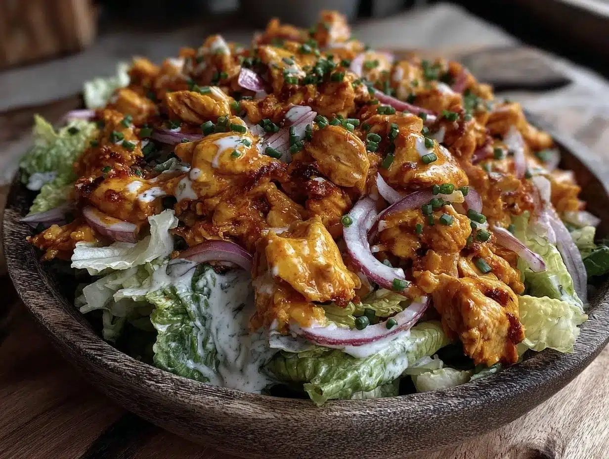High-Protein Buffalo Chicken Salad Meal Prep: 4 Days of Prep 4 high-protein buffalo chicken salad meal prep preparation steps