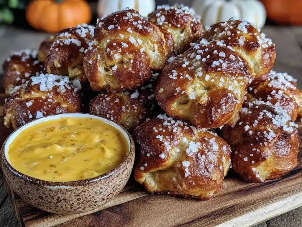 Oktoberfest soft pretzel bites with beer cheese - featured image