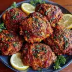 small batch air fryer chicken thighs - featured image