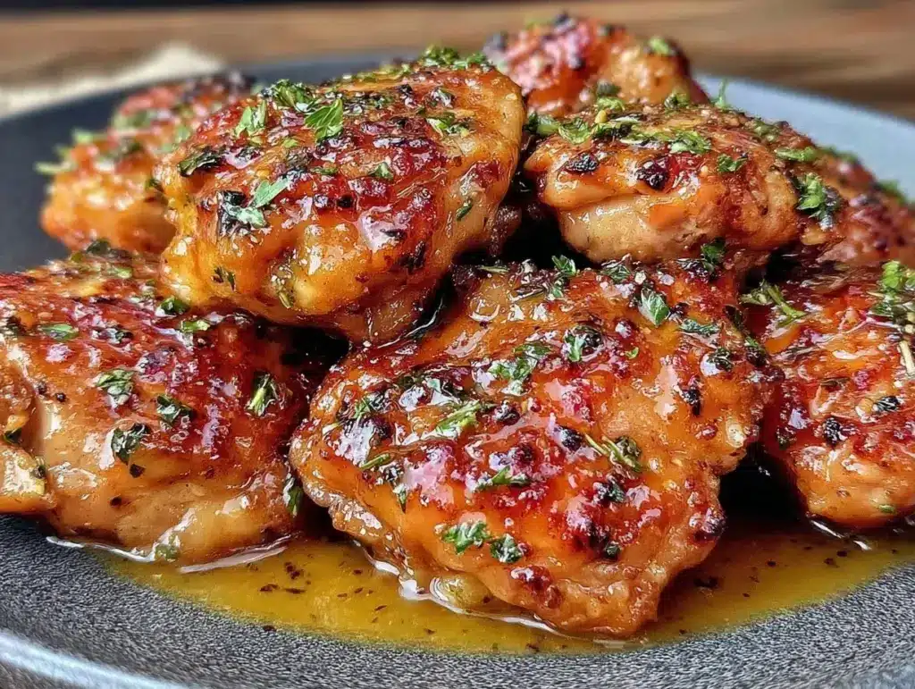 smoked chicken thighs with balsamic glaze - featured image